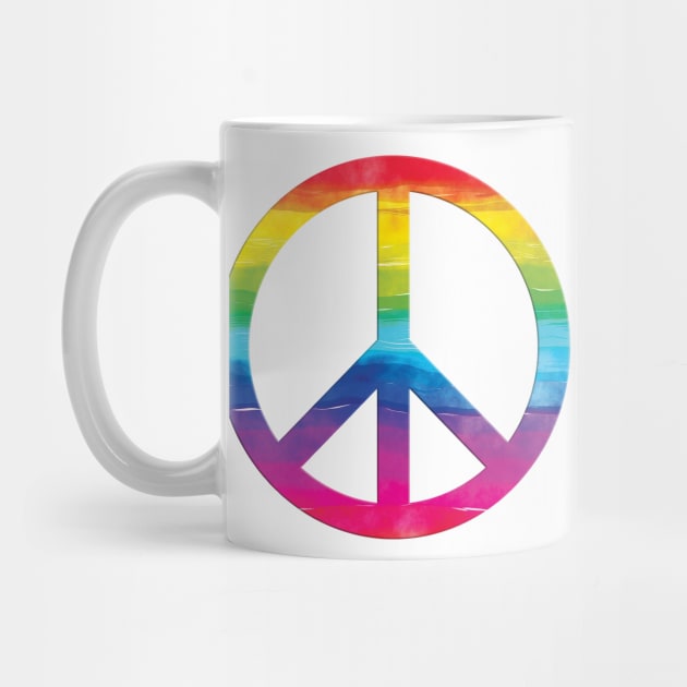 rainbow peace sign by rclsivcreative